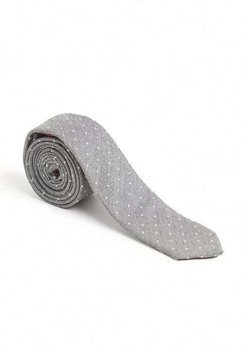 Corbata De Hombre Puntos Gris