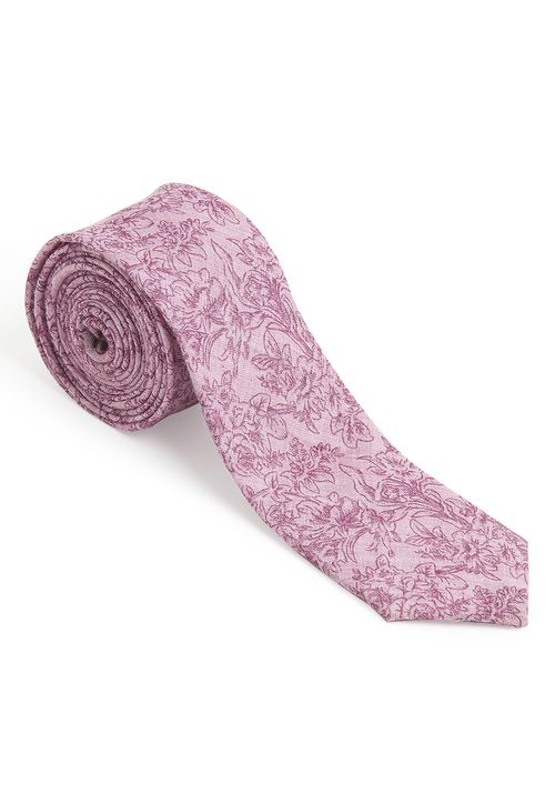 Corbata De Hombre Estampado Burdeo
