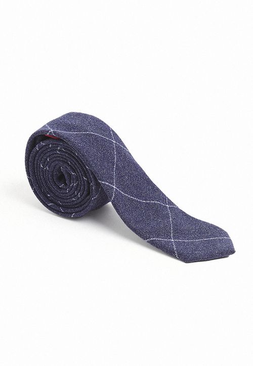 Corbata De Hombre Cuadros Navy