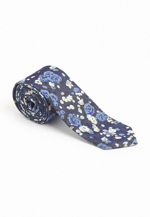 Corbata De Hombre Estampado Navy