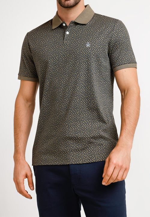 Polera Polo De Hombre Algodón Orgánico Estampado Militar