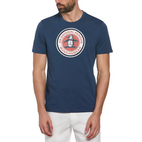 Polera De Hombre Estampado Azul