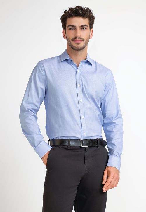 Camisa Formal Hombre Celeste