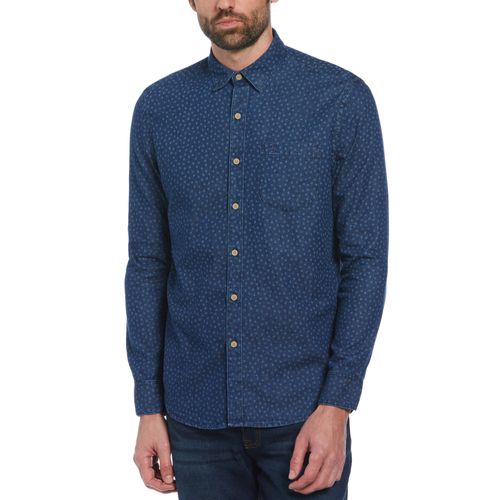 Camisa De Hombre Estampado Navy