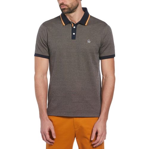 Polera Polo De Hombre Knit Microdesign Navy
