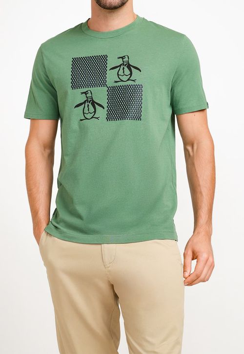Polera Hombre Pete Estampada Verde