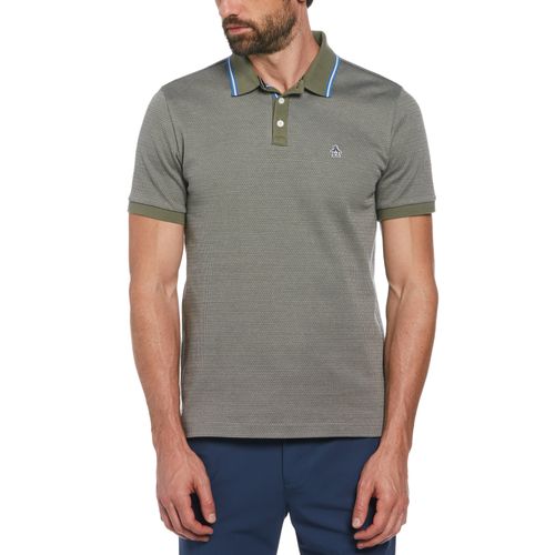 Polera Polo De Hombre Knit Microdesign Militar