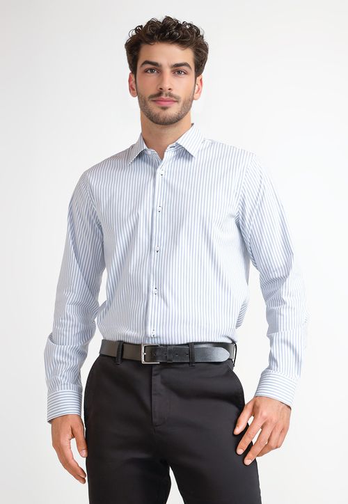Camisa Formal Hombre Celeste Claro