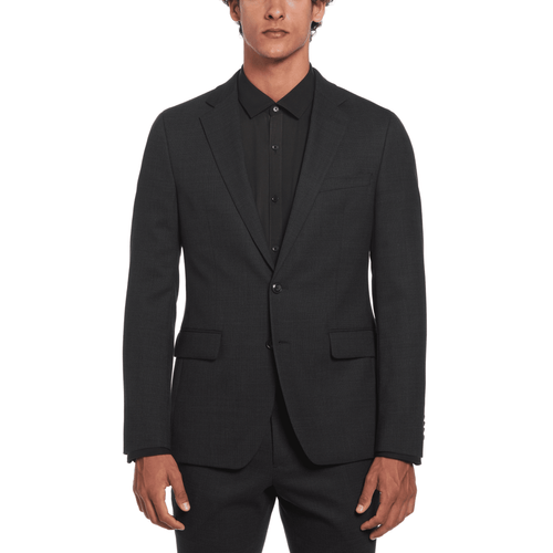 Chaqueta De Hombre Formal Lana Liso Negro