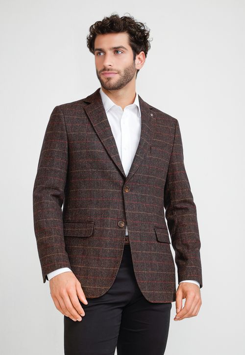 Chaqueta Casual Lana Café