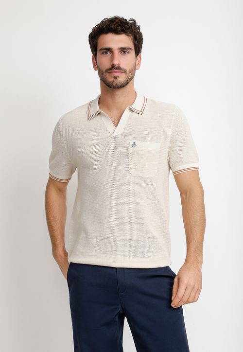 Polera Hombre Polo Manga Corta Cruda