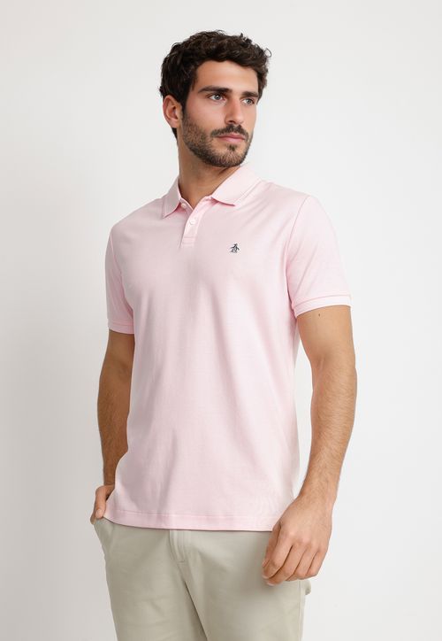 Polera Hombre Polo Manga Corta Rosado