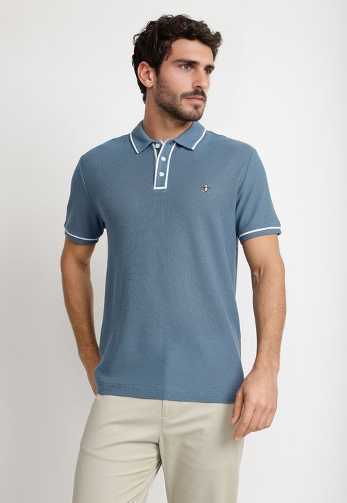 Polera Hombre Polo Manga Corta Azul