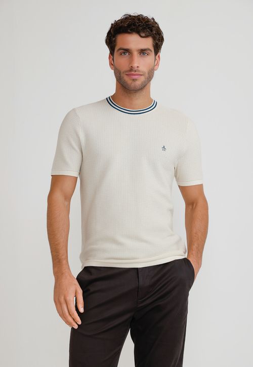 Polera Hombre Manga Corta Cruda