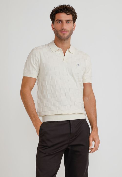 Polera Hombre Polo Manga Corta Cruda