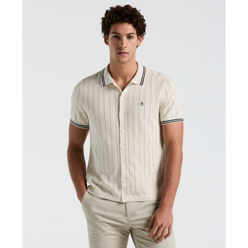 Camisa Hombre Manga Corta Beige