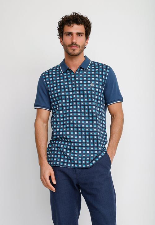 Polera Hombre Polo Manga Corta Azul