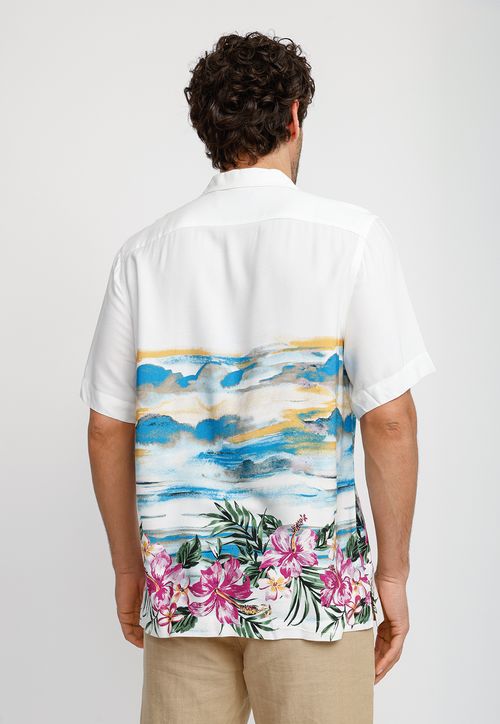 Camisa Hombre Manga Corta Blanca