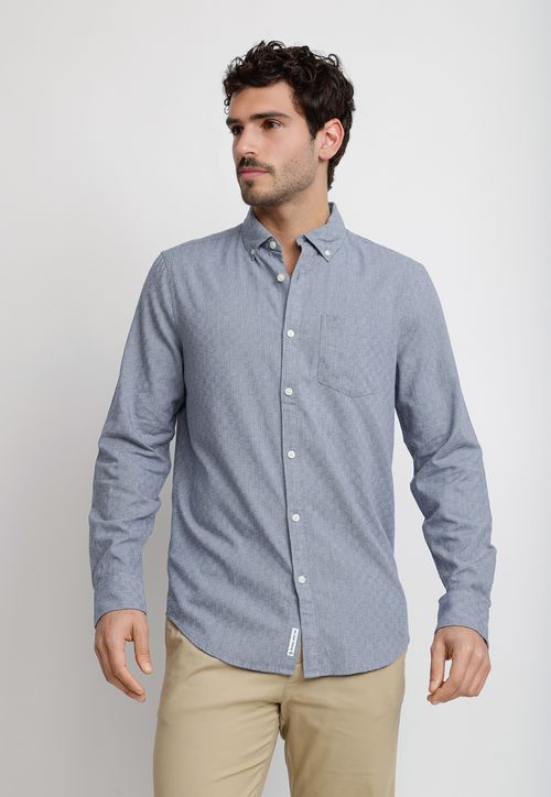 Camisa Hombre Azul OPWM2511