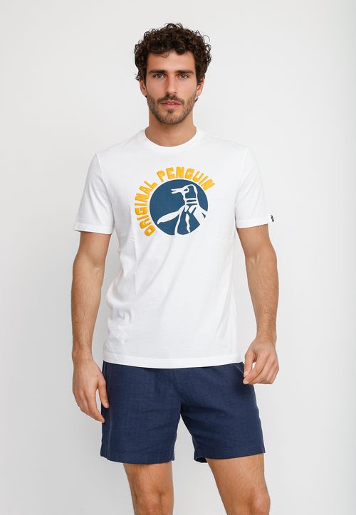 Polera Hombre Manga Corta Blanca