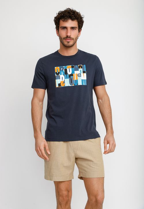 Polera Hombre Manga Corta Navy