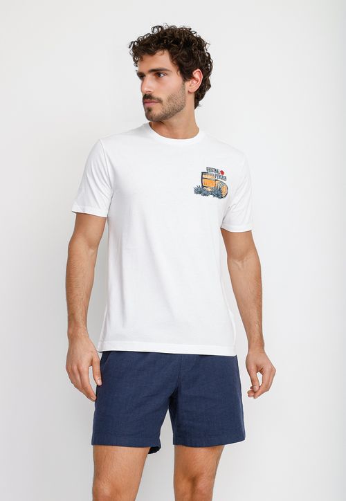 Polera Hombre Manga Corta Blanca