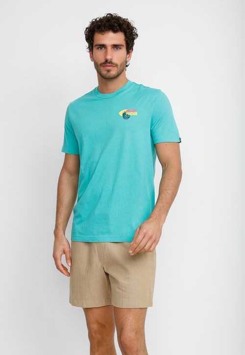 Polera Hombre Manga Corta Verde Agua OPKM2512