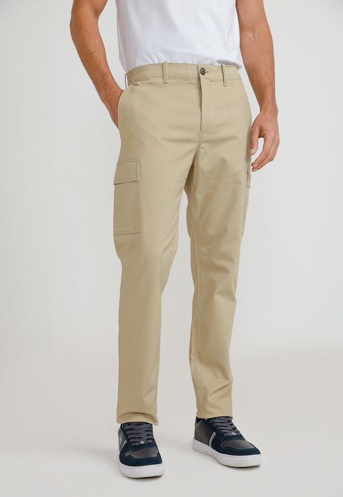 Pantalón Hombre Cargo Beige OPBF2412
