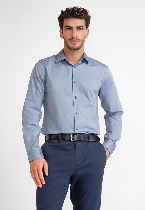 Camisa Formal Hombre Azul