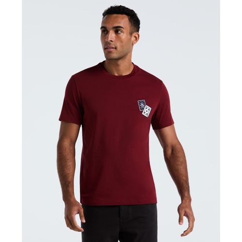 Polera Manga Corta Hombre Burdeo