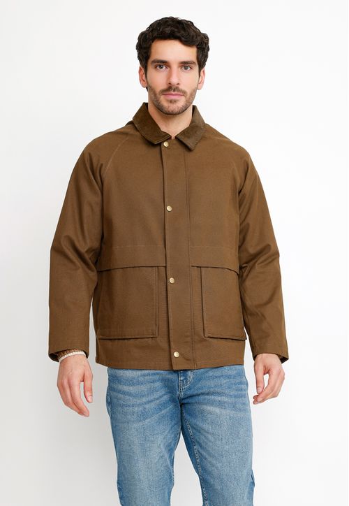 Chaqueta Hombre Gabardina Camel
