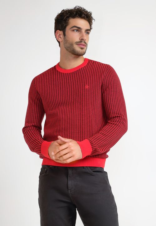 Sweater Hombre Algodón Rojo