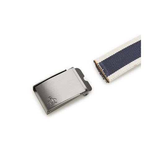 Cinturon Hombre Blanco/Navy