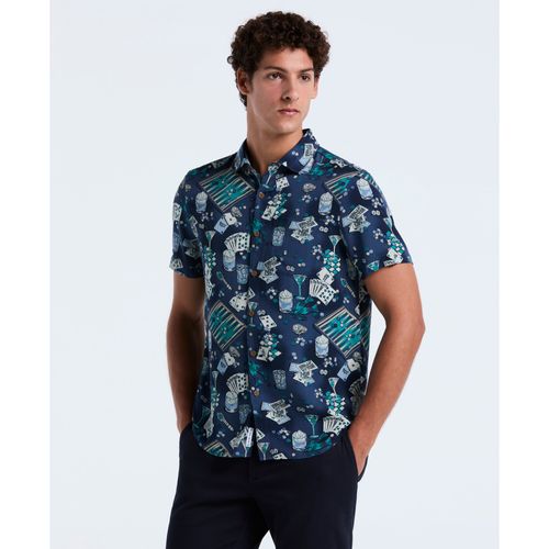 Camisa Manga Corta Hombre Azul