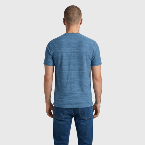 Polera Manga Corta Hombre Azul